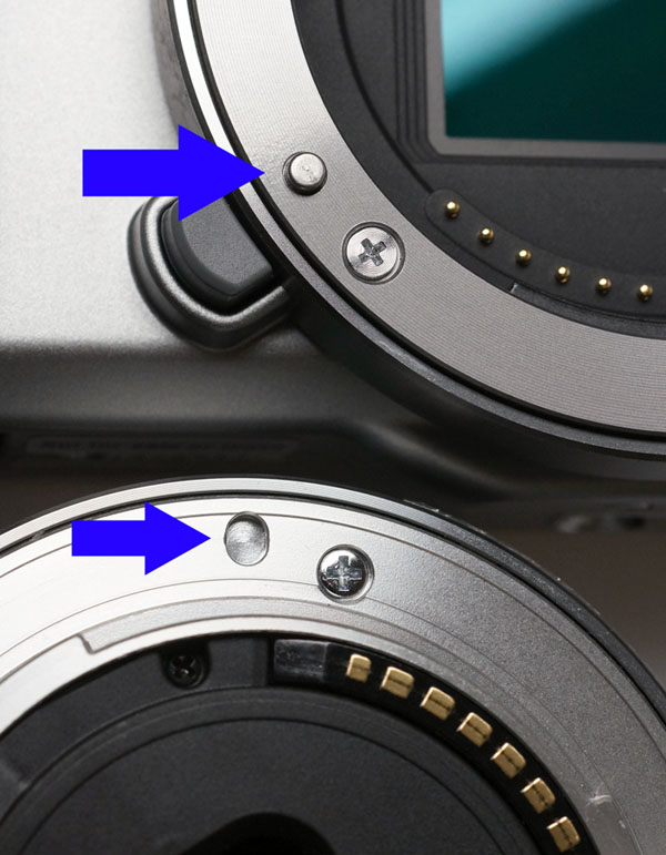 Lens mount locking pin