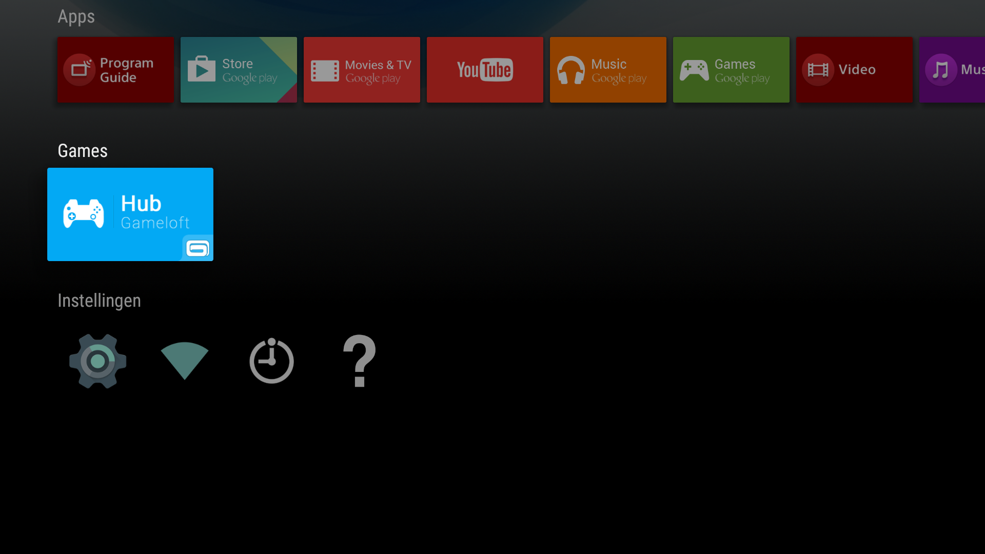 Menu met aanbevelingen