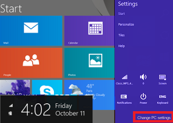 Cambiar ajustes de PC
