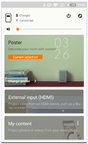 Pantalla de Inicio de la aplicación Portable Short Throw Projector