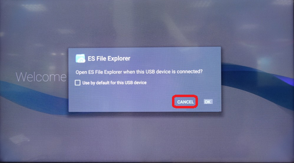 ES file explorer en un Android TV