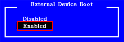 [External Device Boot]画面