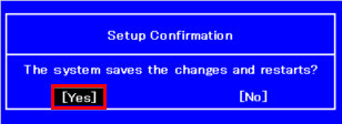 [Save & reset]画面