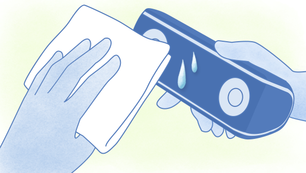 水分を拭き取る