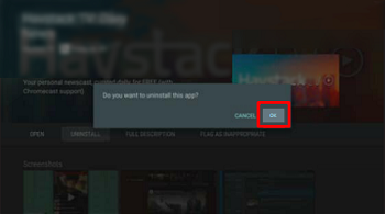 confirmar desinstalación