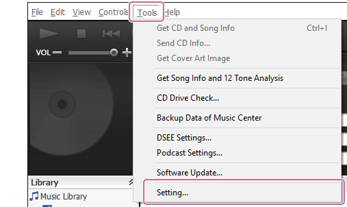 Selecteer [Instellingen].