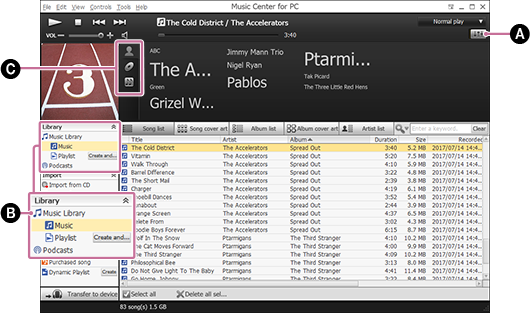 Skärmbild som visar proceduren för indexsökningsfunktionen. Se brödtexten för närmare detaljer om hur man gör.
