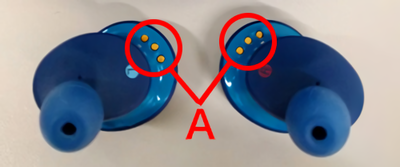 image indiquant les points de contact (casque) 