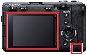 The access lamp is located under the right side of the camera when the Rear side of the camera is facing you.