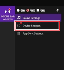 Du hittar Device Settings (enhetsinställningar) på den andra raden uppifrån.