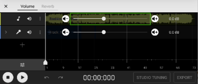 volume editing screen