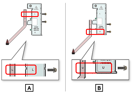 Side view of two heights of the Stand Assy and Stand Neck.