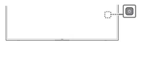 Die Ein-/Aus-Taste befindet sich rechts am Fernseher.