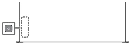 Die Ein-/Aus-Taste befindet sich links am Fernseher (bei XR-83A90J, durch Entfernen der Seitenabdeckung zu finden).