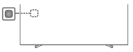 Die Ein-/Aus-Taste befindet sich seitlich links am Fernseher.