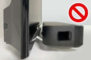 Image the soundbar is put too close to the TV, causing the TV sensor covered by the soundbar