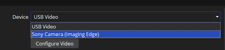 USB Video selector OBS