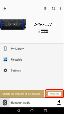 El mensaje y el botón [More info] (Más información) aparecerán en la parte inferior de la pantalla.