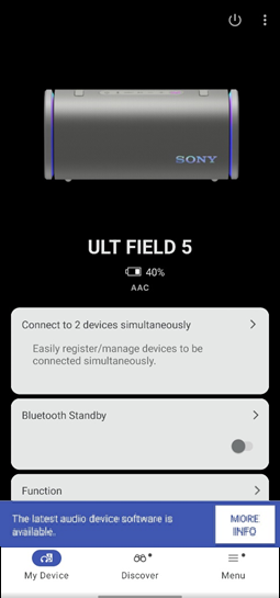 Az üzenetképernyő az alkalmazás képernyőjének alsó részén jelenik meg.