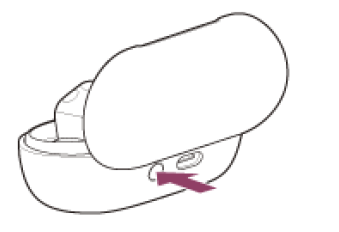 Initialize button on the back of the charging case