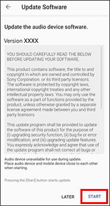 Przycisk Start znajduje się w prawym dolnym rogu ekranu.