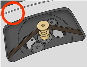 驅動皮帶正確接上的圖例