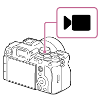 Illustration indicating the Still/Movie/S&Q dial and showing how to select the movie recording mode