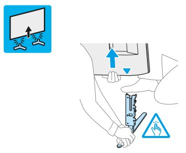Image for removing the table-top stand from the TV