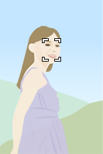 Adjusted position of the focusing frame