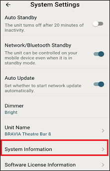[System Information] is located in the second row from the bottom.