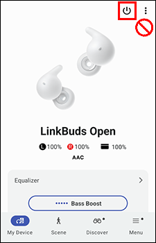 Gumb [Power button] (Gumb za napajanje) nalazi se na gornjem desnom dijelu zaslona.