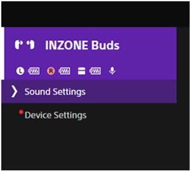 A red circle appears to the left of [Device Settings].