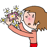画面の明るさを最大にしているイメージイラスト
