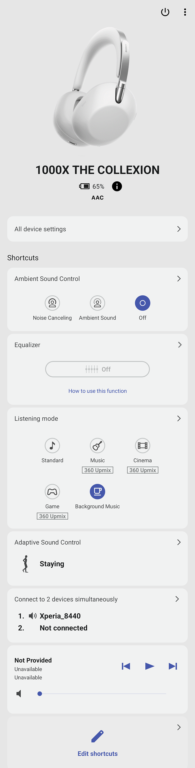 Sound Connect app screen