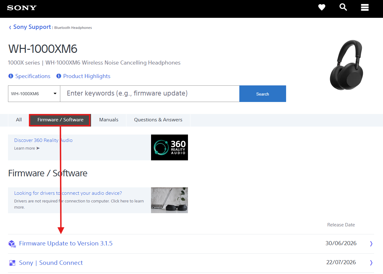 firmware tab
