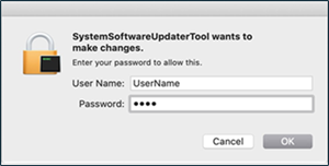 Enter it in the Password field in the center of the screen, and press the [OK] button at the bottom right of the screen.