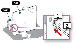 Insert a screwdriver into the release slot and press the locking tab inward.