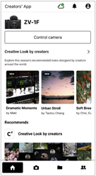 Creators' App screen