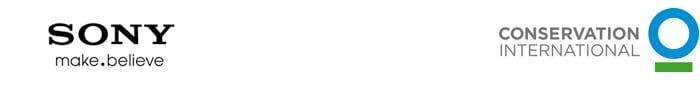 SONY logo, CONSERVATION INTERNATIONAL logo