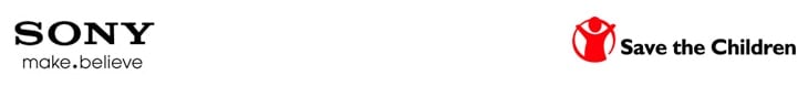 SONY logo, Save the Children logo