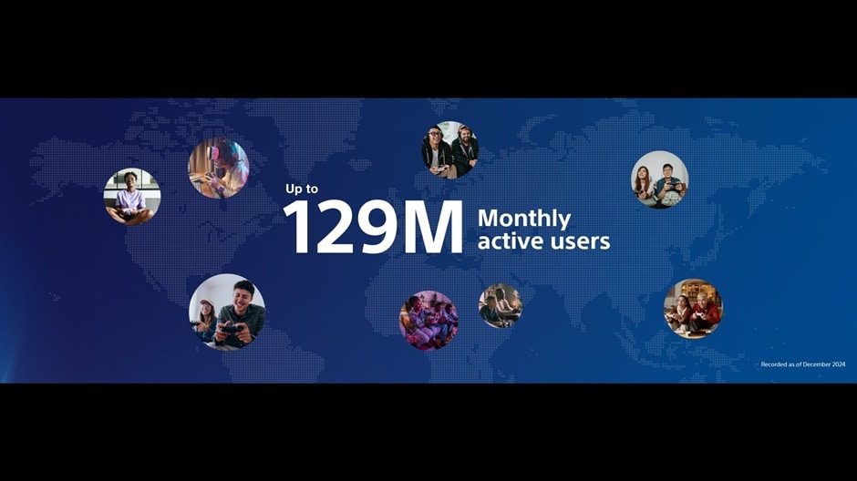 Graphic showing monthly active users on PlayStation Network