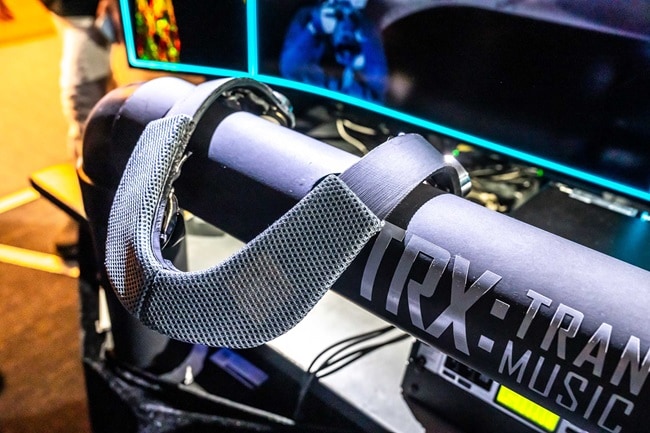 A neck-worn device and a device shaped like a safety bar