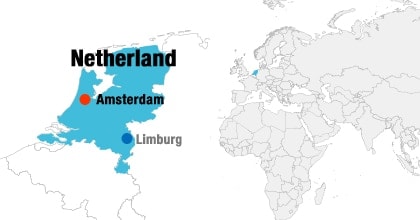 Kingdom of the Netherlands Map
