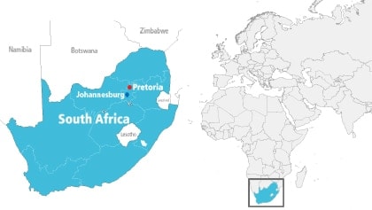南アフリカ共和国の地図