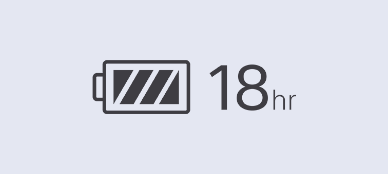 18hr battery