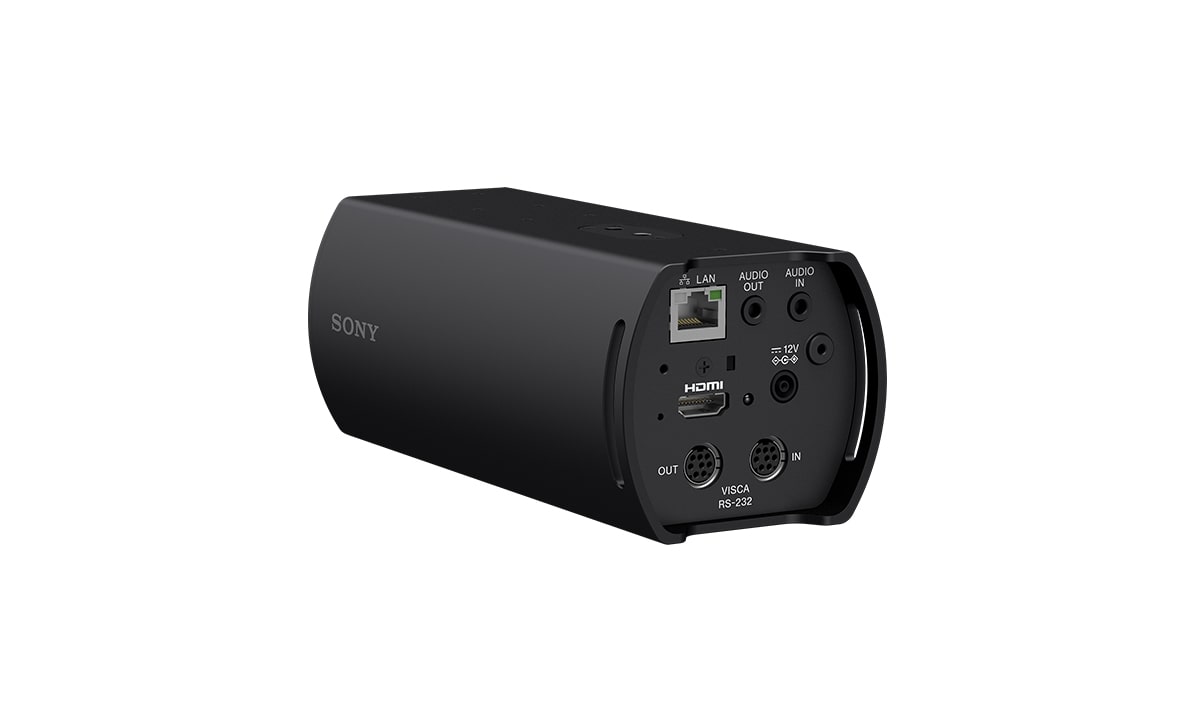 Câmera IP compacta estilo CAIXA 4K 60p SRG-XB25 com zoom óptico de