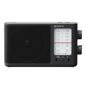 Bärbar FM/AM-radio med analog kanalväljare