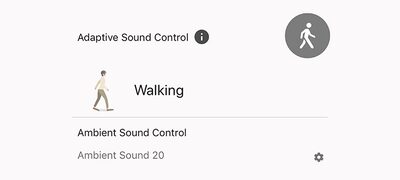 Adaptive Sound Control automatically adjusts to whatever you do