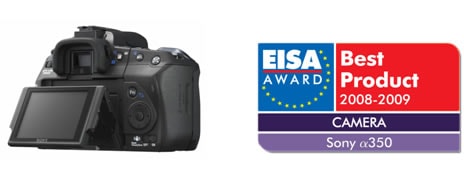 デジタル一眼レフカメラ“α350”…　「EUROPEAN CAMERA 2008-2009」