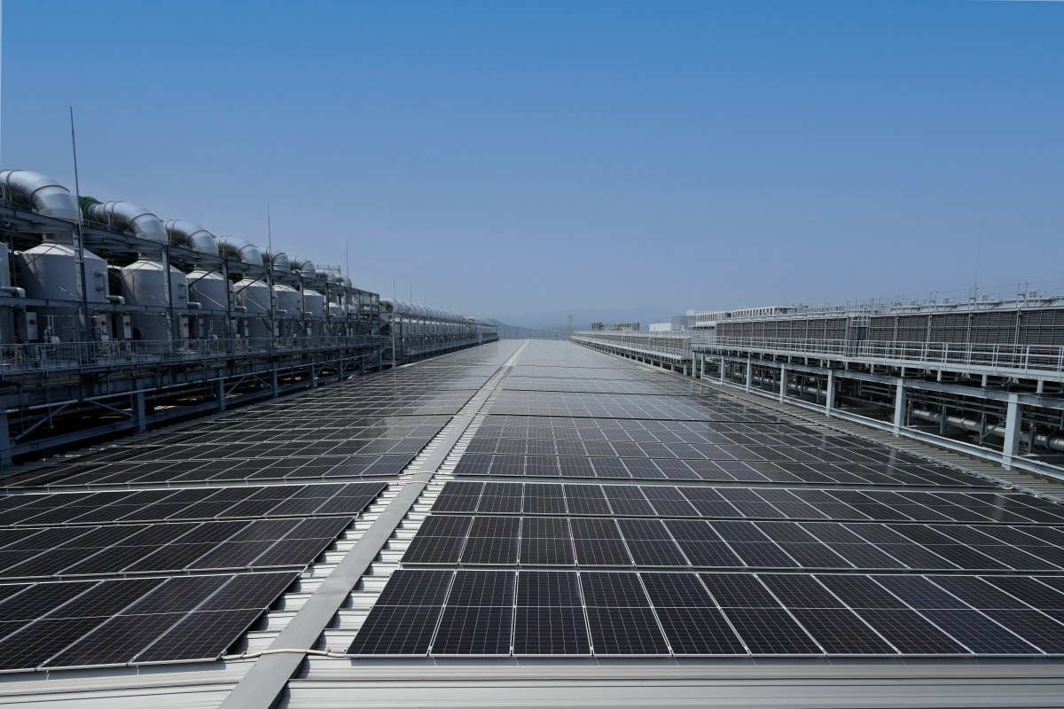 写真：SCK長崎テクノロジーセンターで新設された太陽光パネル
